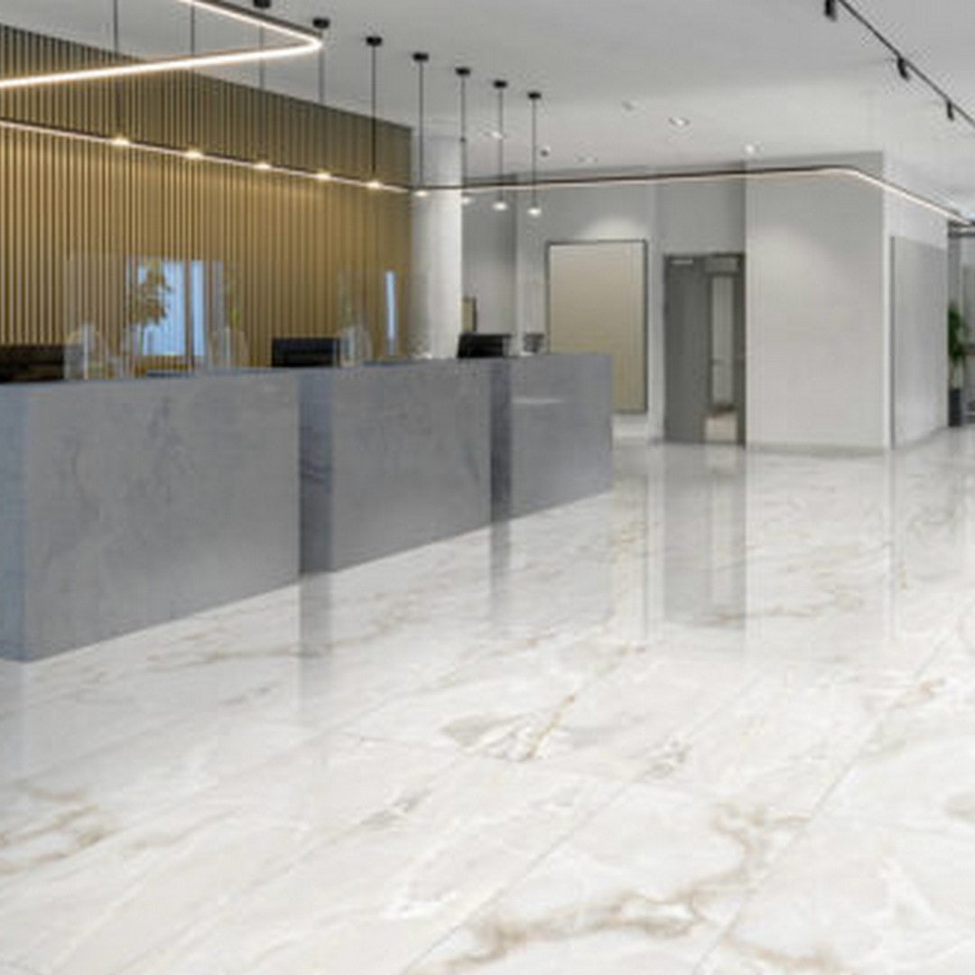 Qualis-Ceramica-Romance-24-x-48-Rectified-Polished-Porcelain-Tile-Rendezvous-Whi