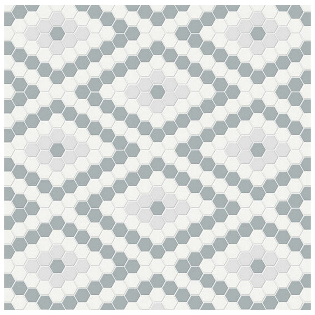 Qualis Ceramica 7.68" x 13.30" Traditions Matte Porcelain Diamond Pattern Mosaic