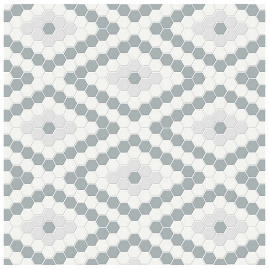 Qualis Ceramica 7.68" x 13.30" Traditions Matte Porcelain Diamond Pattern Mosaic