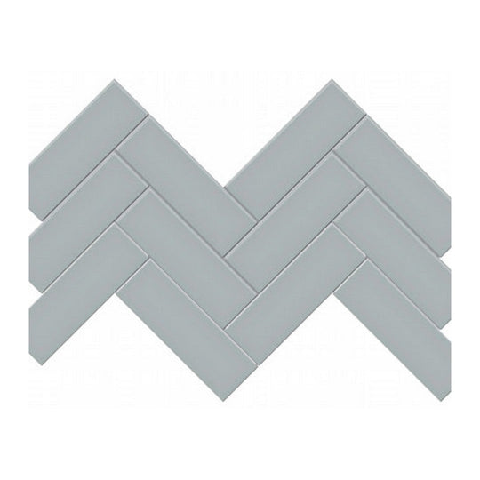 Qualis Ceramica 8.23" x 15.83" Traditions Matte Porcelain Herringbone 2×6" Mosaic