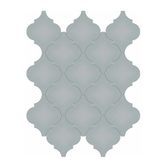 Qualis Ceramica 10.43" x 13.30" Traditions Glossy Porcelain Arabesque Mosaic