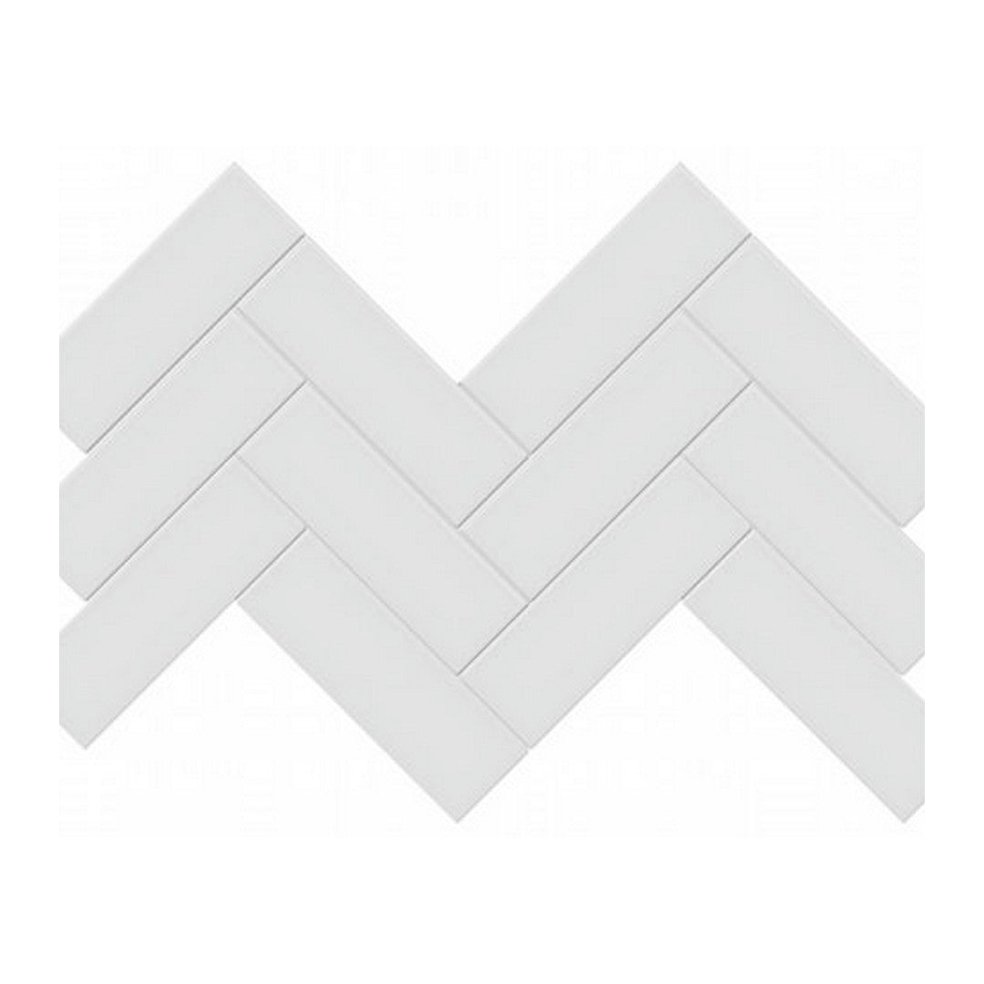 Qualis Ceramica 8.23" x 15.83" Traditions Matte Porcelain Herringbone 2×6" Mosaic