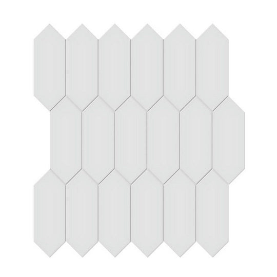 Qualis Ceramica 11.18" x 12.52" Traditions Matte Porcelain Picket 2×5" Mosaic