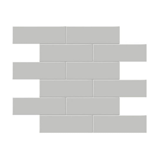 Qualis Ceramica 11.65" x 11.73" Traditions Matte Porcelain Brick 2×6" Mosaic