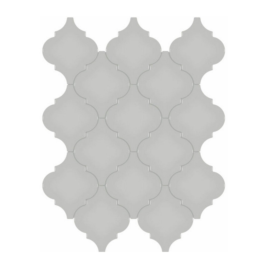 Qualis Ceramica 10.43" x 13.30" Traditions Glossy Porcelain Arabesque Mosaic