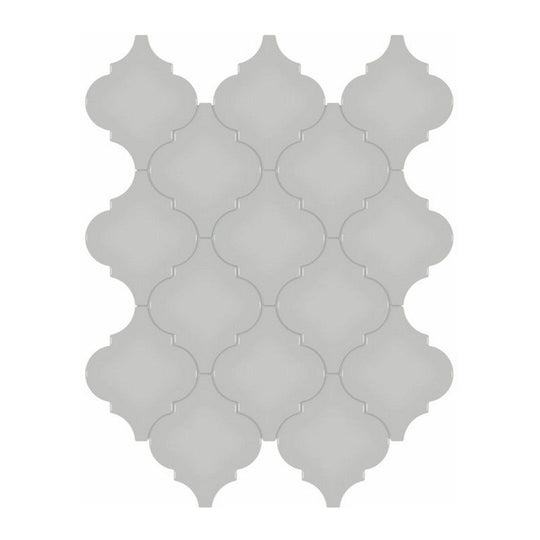 Qualis Ceramica 10.43" x 13.30" Traditions Glossy Porcelain Arabesque Mosaic