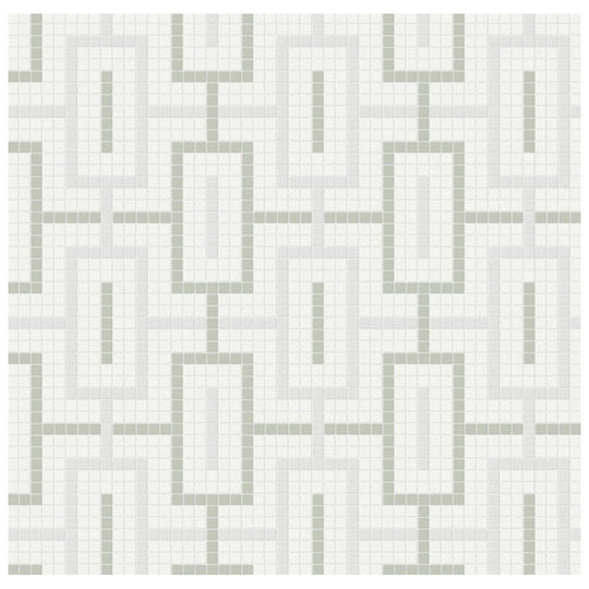 Qualis Ceramica 11.42" x 11.42" Traditions Matte Porcelain Chain Pattern Mosaic