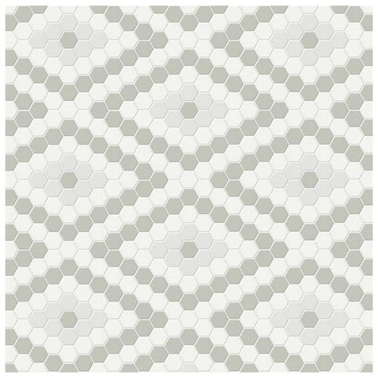Qualis Ceramica 7.68" x 13.30" Traditions Matte Porcelain Diamond Pattern Mosaic
