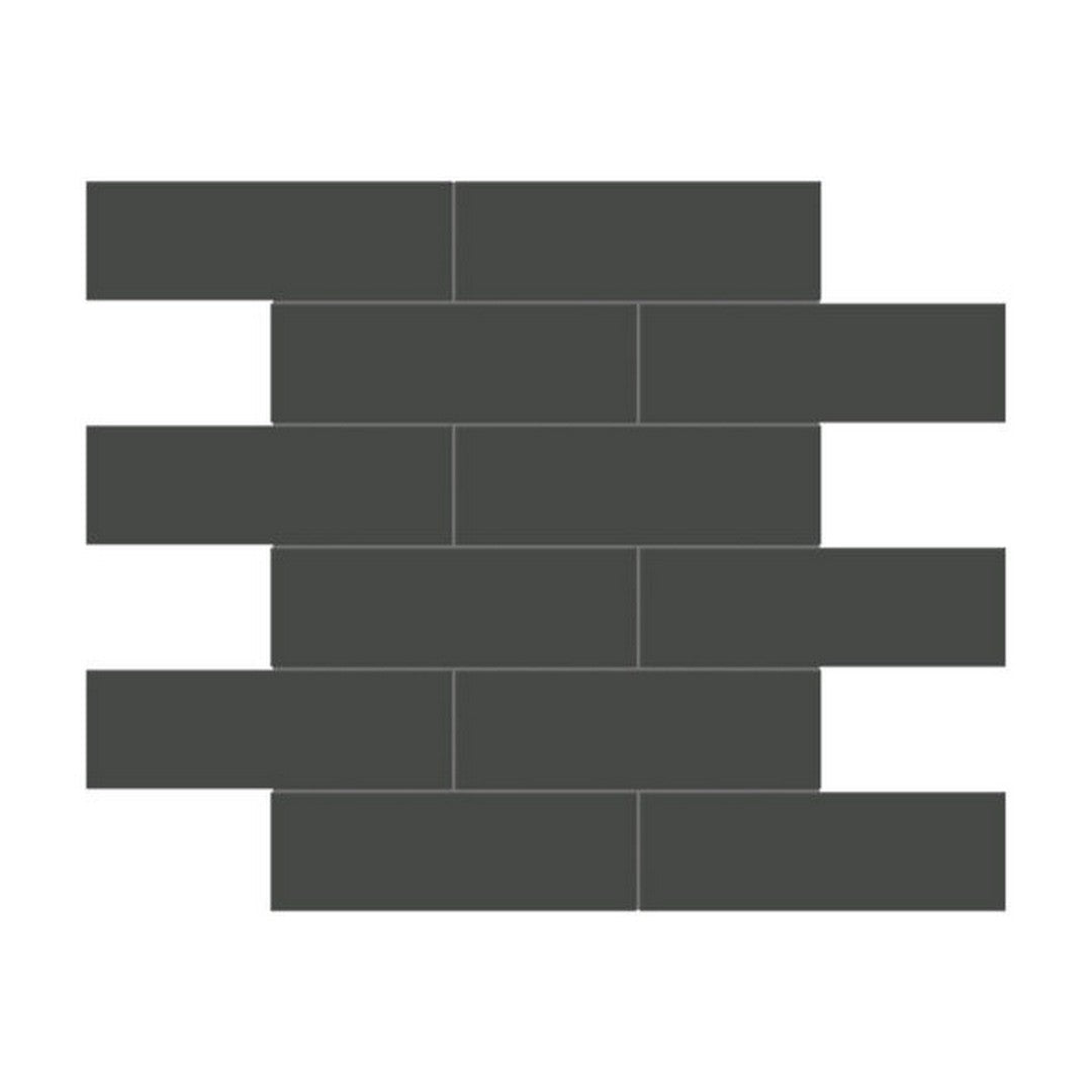 Qualis Ceramica 11.65" x 11.73" Traditions Matte Porcelain Brick 2×6" Mosaic