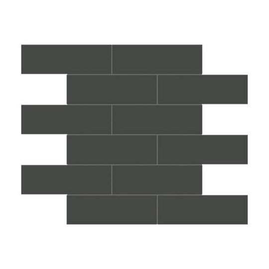 Qualis Ceramica 11.65" x 11.73" Traditions Matte Porcelain Brick 2×6" Mosaic