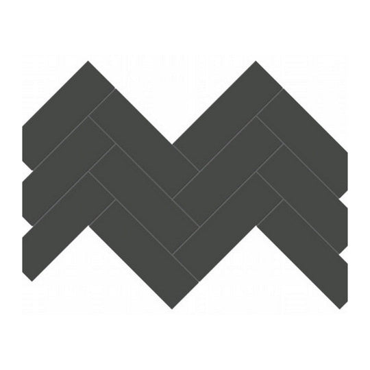 Qualis Ceramica 8.23" x 15.83" Traditions Matte Porcelain Herringbone 2×6" Mosaic