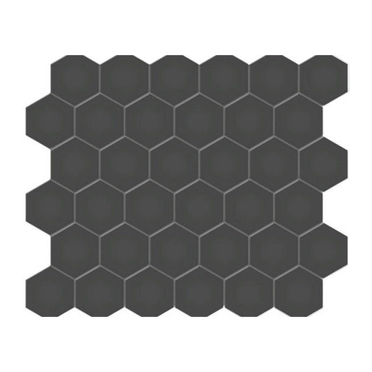 Qualis Ceramica 10.8" x 12.48" Traditions Matte Porcelain Hexagon 2" Mosaic