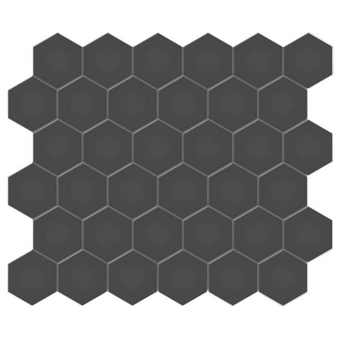 Qualis Ceramica 10.8" x 12.48" Traditions Matte Porcelain Unglazed Hex 2" Mosaic