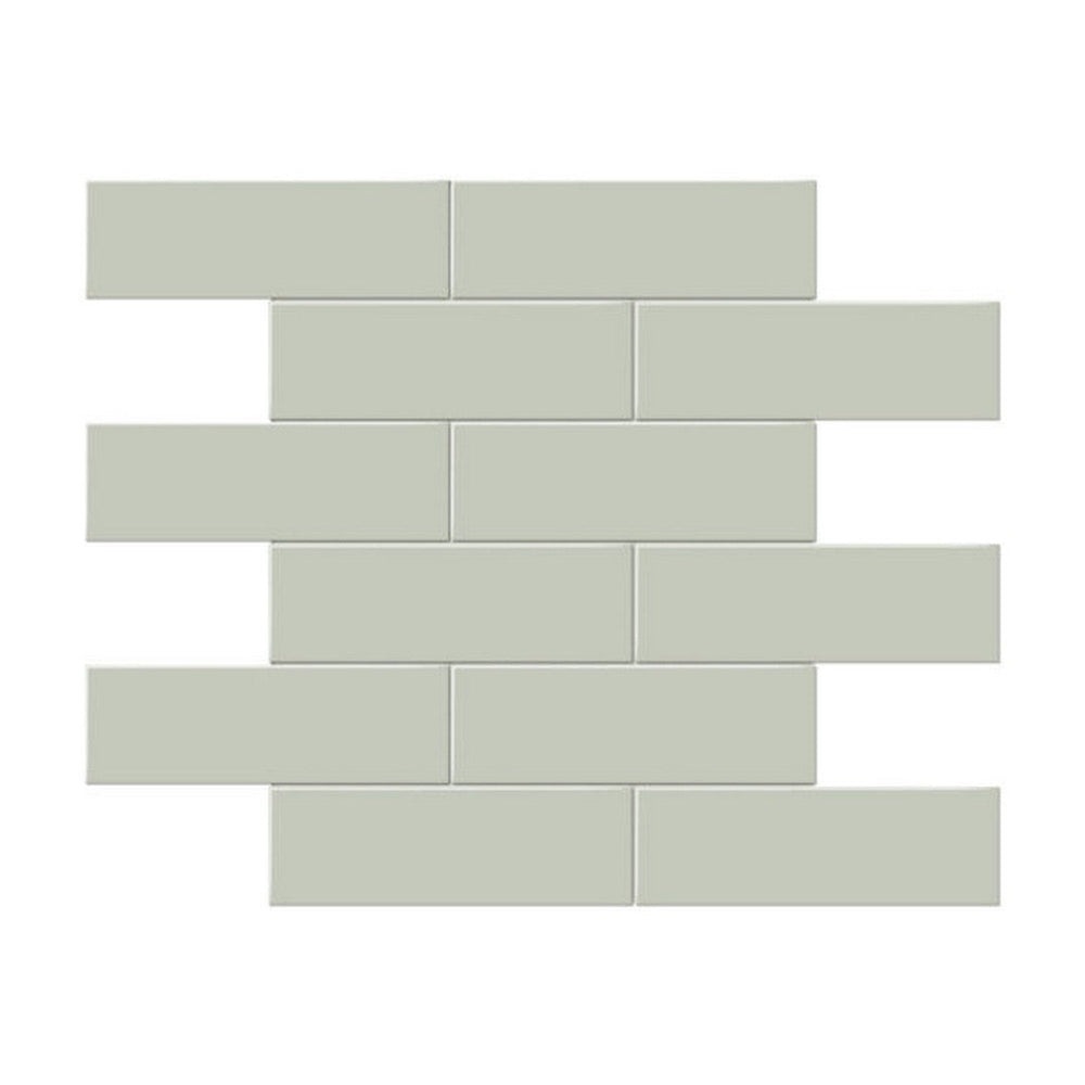 Qualis Ceramica 11.65" x 11.73" Traditions Matte Porcelain Brick 2×6" Mosaic