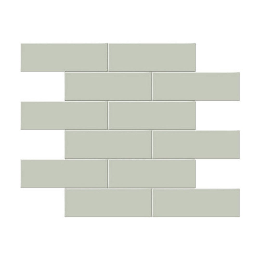 Qualis Ceramica 11.65" x 11.73" Traditions Matte Porcelain Brick 2×6" Mosaic