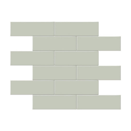 Qualis Ceramica 11.65" x 11.73" Traditions Matte Porcelain Brick 2×6" Mosaic