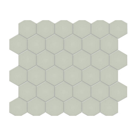 Qualis Ceramica 10.8" x 12.48" Traditions Matte Porcelain Hexagon 2" Mosaic