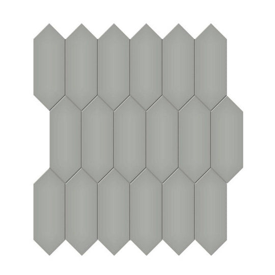 Qualis Ceramica 11.18" x 12.52" Traditions Matte Porcelain Picket 2×5" Mosaic