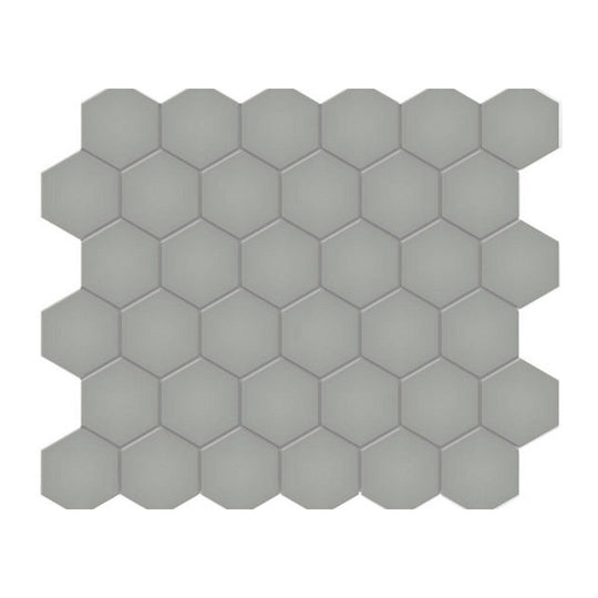 Qualis Ceramica 10.8" x 12.48" Traditions Matte Porcelain Hexagon 2" Mosaic