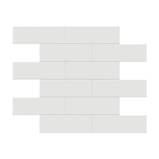 Qualis Ceramica 11.65" x 11.73" Traditions Matte Porcelain Brick 2×6" Mosaic