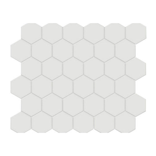Qualis Ceramica 10.8" x 12.48" Traditions Matte Porcelain Hexagon 2" Mosaic