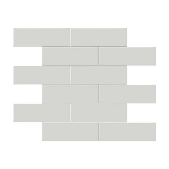 Qualis Ceramica 11.65" x 11.73" Traditions Matte Porcelain Brick 2×6" Mosaic