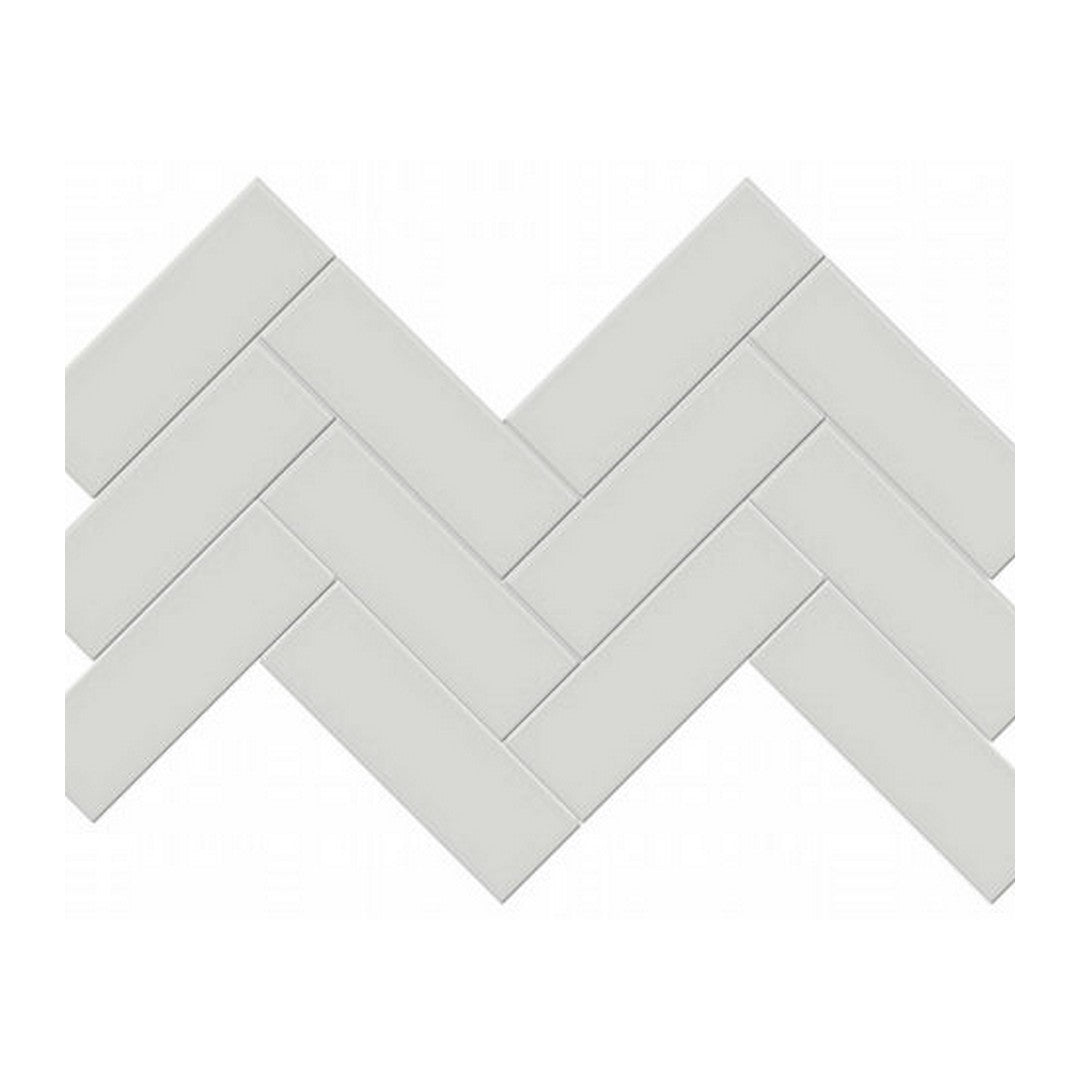 Qualis Ceramica 8.23" x 15.83" Traditions Matte Porcelain Herringbone 2×6" Mosaic