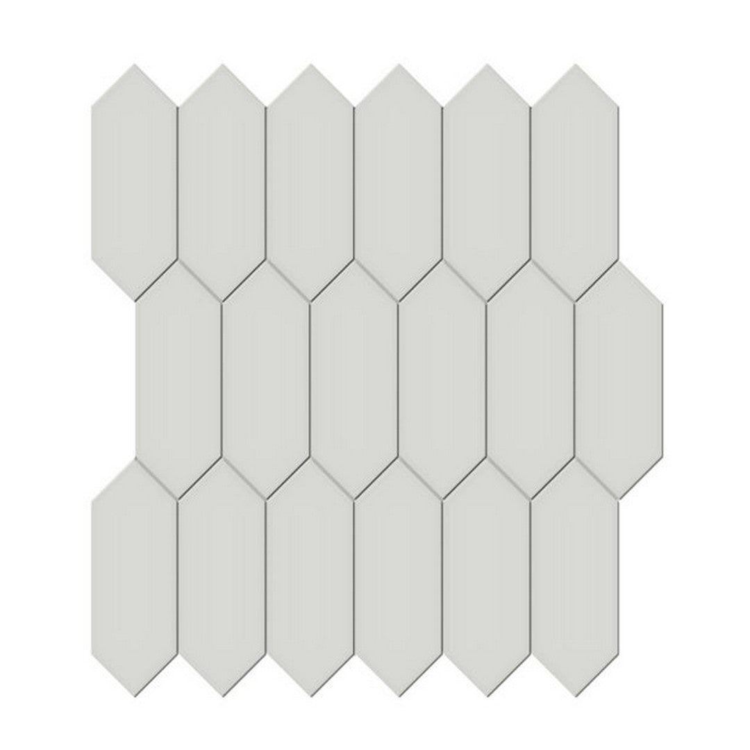 Qualis Ceramica 11.18" x 12.52" Traditions Glossy Porcelain Picket 2×5" Mosaic