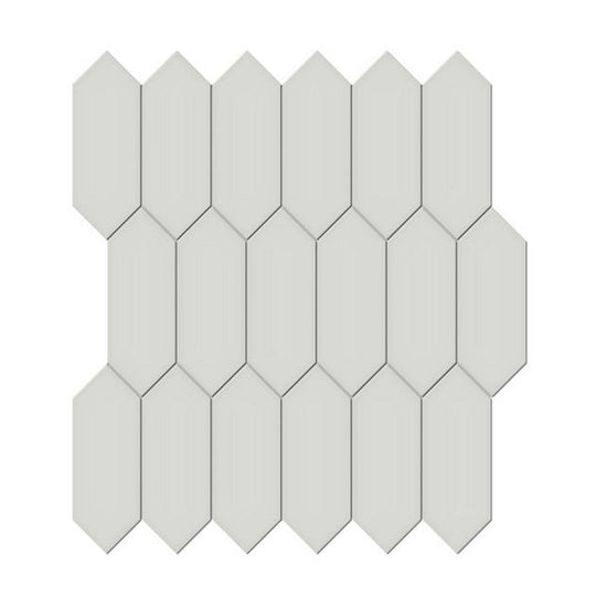 Qualis Ceramica 11.18" x 12.52" Traditions Matte Porcelain Picket 2×5" Mosaic