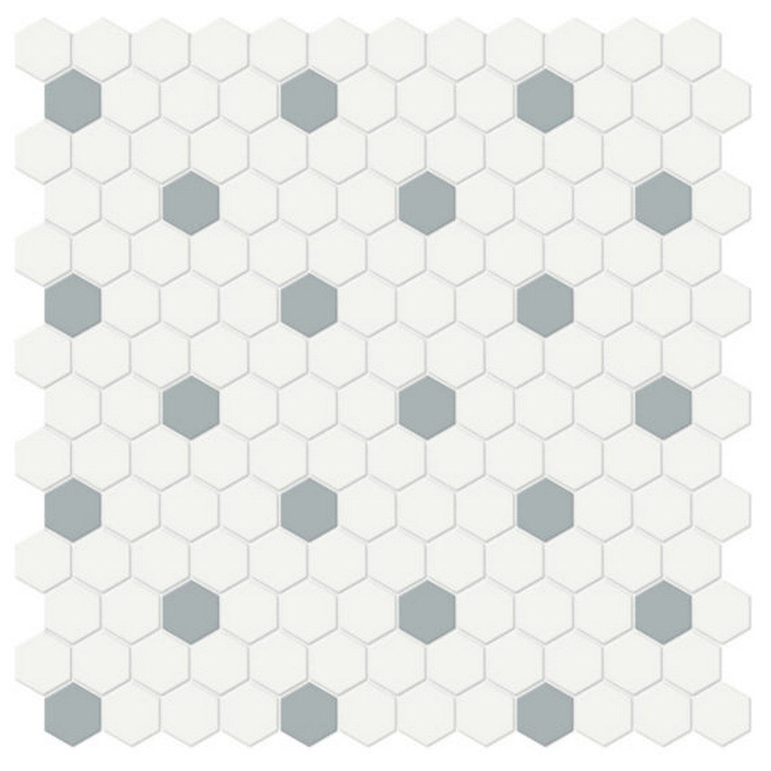 Qualis Ceramica 11.54" x 11.65" Traditions Matte Porcelain Hexagon 1" Mosaic
