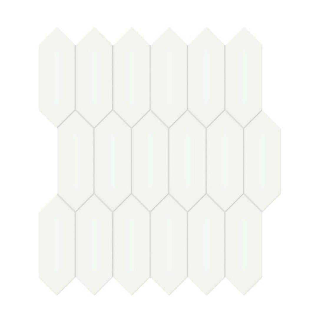 Qualis Ceramica 11.18" x 12.52" Traditions Matte Porcelain Picket 2×5" Mosaic
