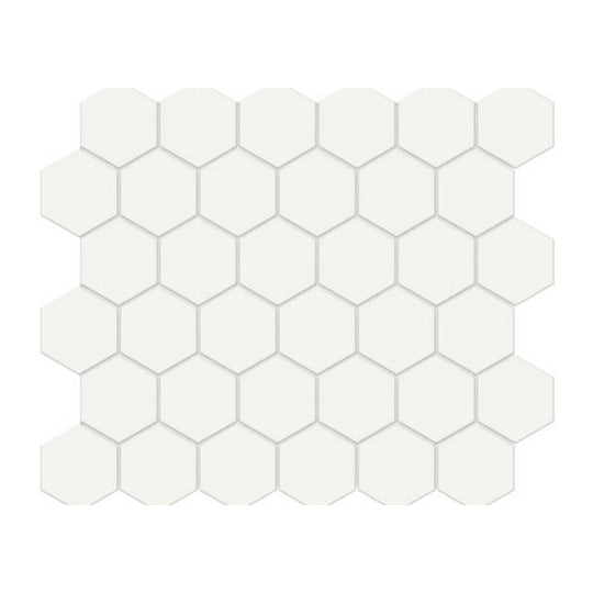 Qualis Ceramica 10.8" x 12.48" Traditions Matte Porcelain Hexagon 2" Mosaic