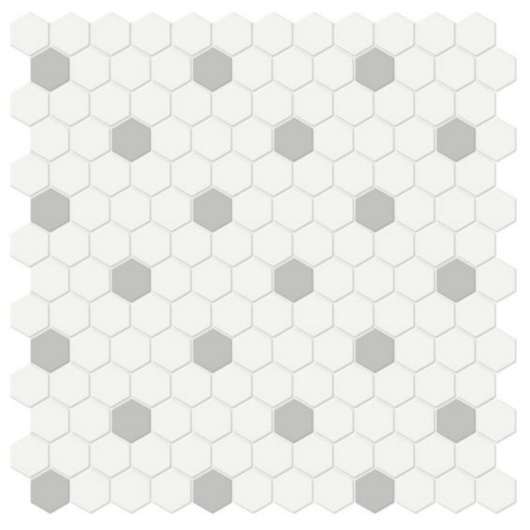 Qualis Ceramica 11.54" x 11.65" Traditions Matte Porcelain Hexagon 1" Mosaic