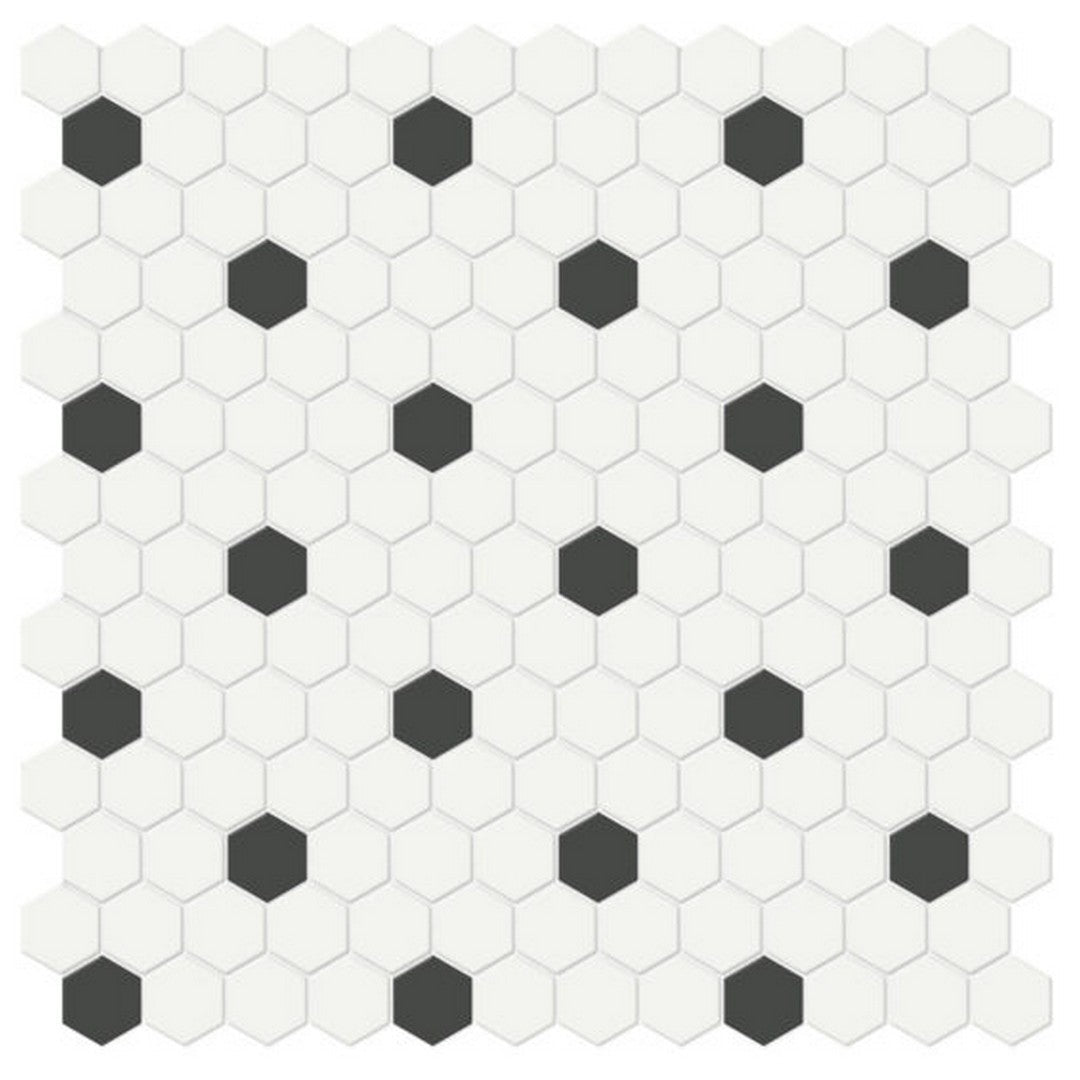 Qualis Ceramica 11.54" x 11.65" Traditions Matte Porcelain Hexagon 1" Mosaic