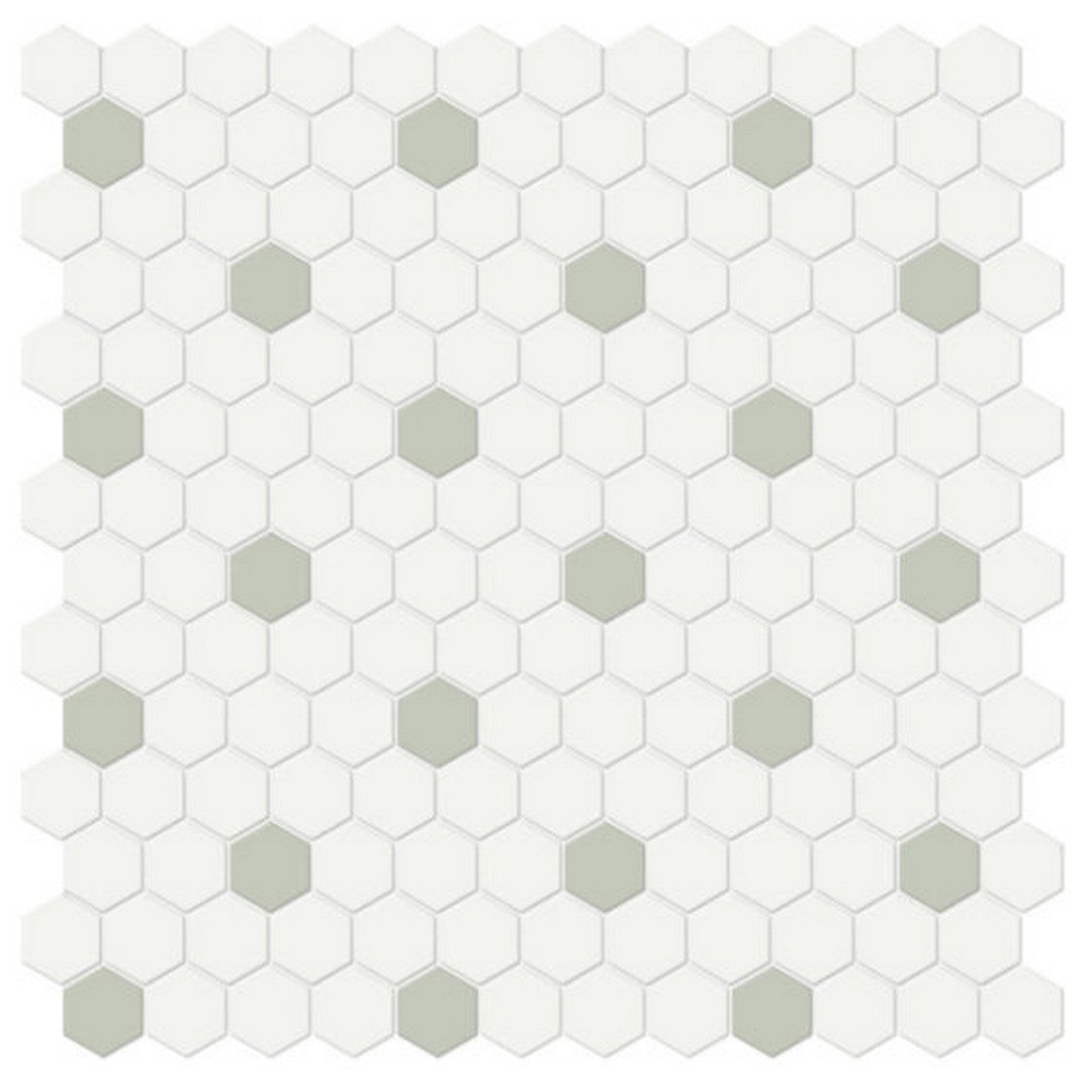 Qualis Ceramica 11.54" x 11.65" Traditions Matte Porcelain Hexagon 1" Mosaic