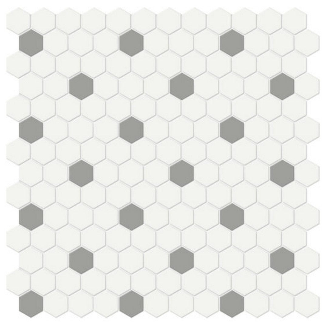 Qualis Ceramica 11.54" x 11.65" Traditions Matte Porcelain Hexagon 1" Mosaic