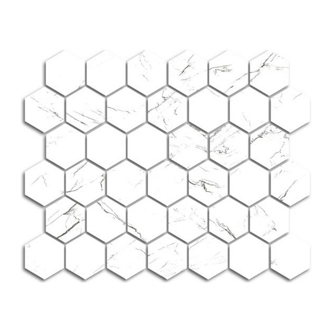 Qualis Ceramica 12" x 12" Treasure Polished Porcelain Hexagon 2" Mosaic