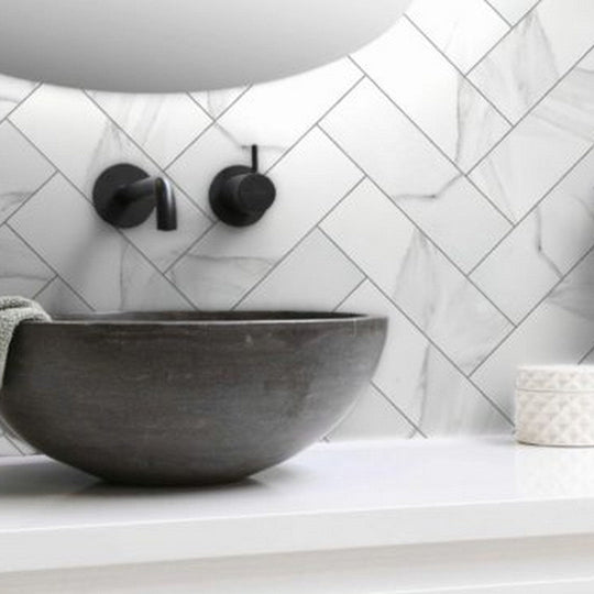 Qualis-Ceramica-Treasure-4-x-12-Polished-Porcelain-Tile-Statuario-Poli