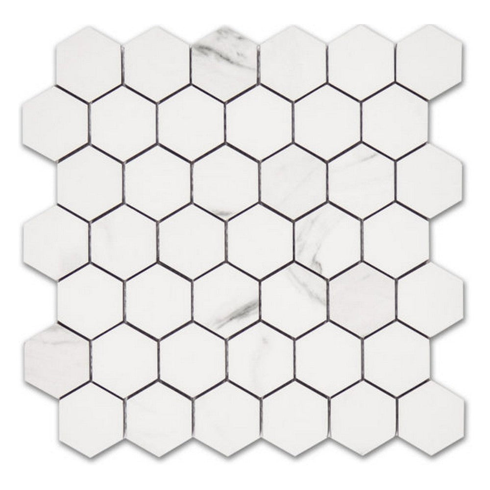 Qualis Ceramica 12" x 12" Treasure Polished Porcelain Hexagon 2" Mosaic
