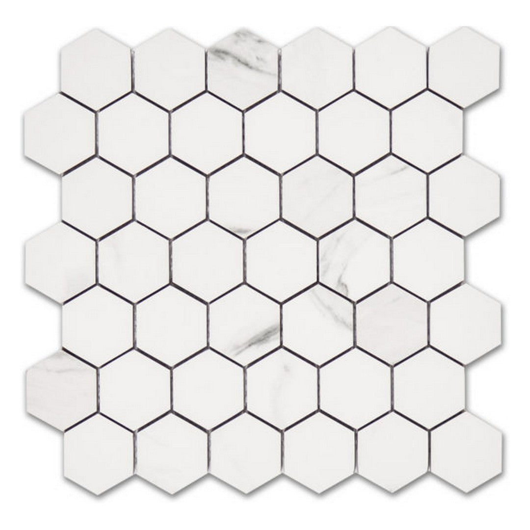 Qualis Ceramica 12" x 12" Treasure Polished Porcelain Hexagon 2" Mosaic