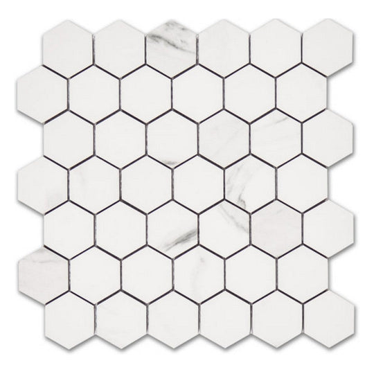 Qualis Ceramica 12" x 12" Treasure Polished Porcelain Hexagon 2" Mosaic