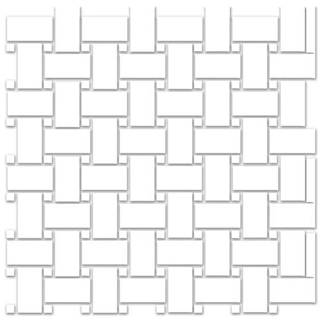 Qualis Ceramica 12" x 12" Treasure Polished Porcelain Basketweave Mosaic