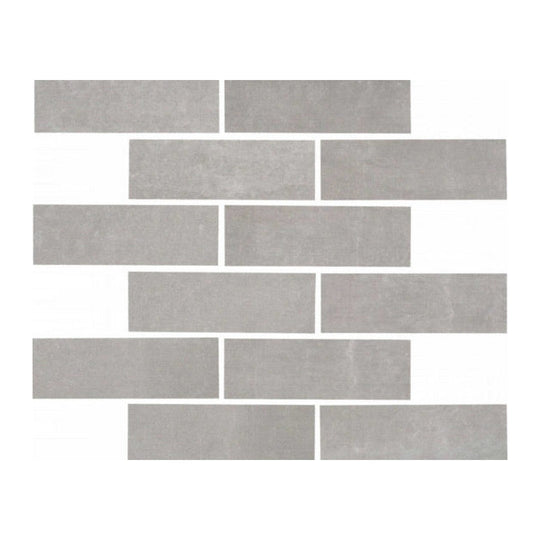 Qualis Ceramica 12" x 12" Urban Matte Porcelain 2x6" Mosaic