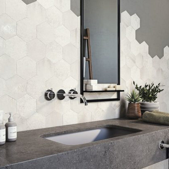 Qualis-Ceramica-Valletta-5.5-x-6-Matte-Porcelain-Hexagon-Tile-Paradise-White