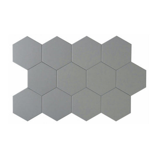 Qualis-Ceramica-Vida-5.5-x-6.3-Matte-Porcelain-Hexagon-Tile-Grey