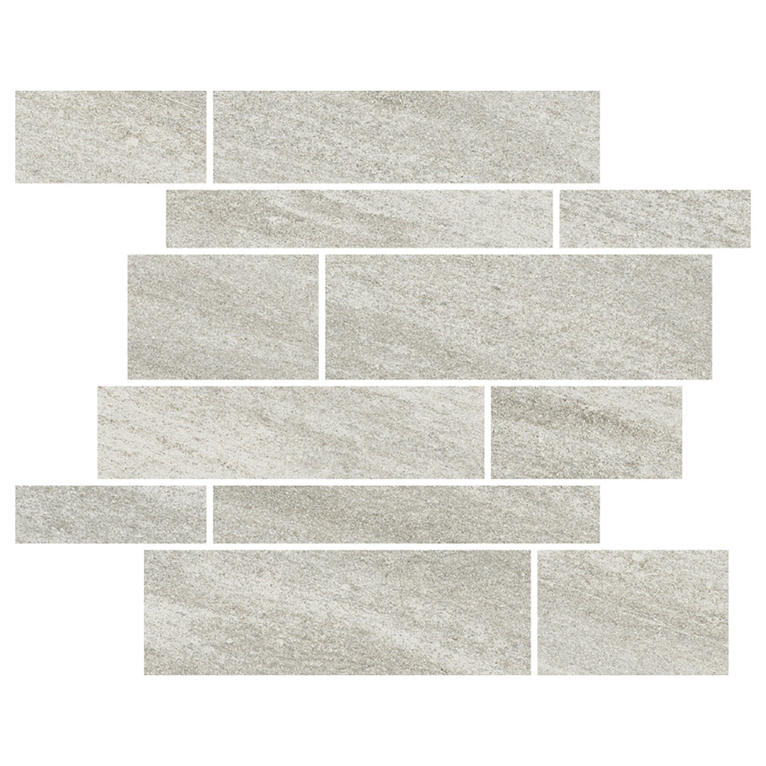 Del Conca USA 12" x 12" Quartzite Glazed Porcelain Muretto Mosaic