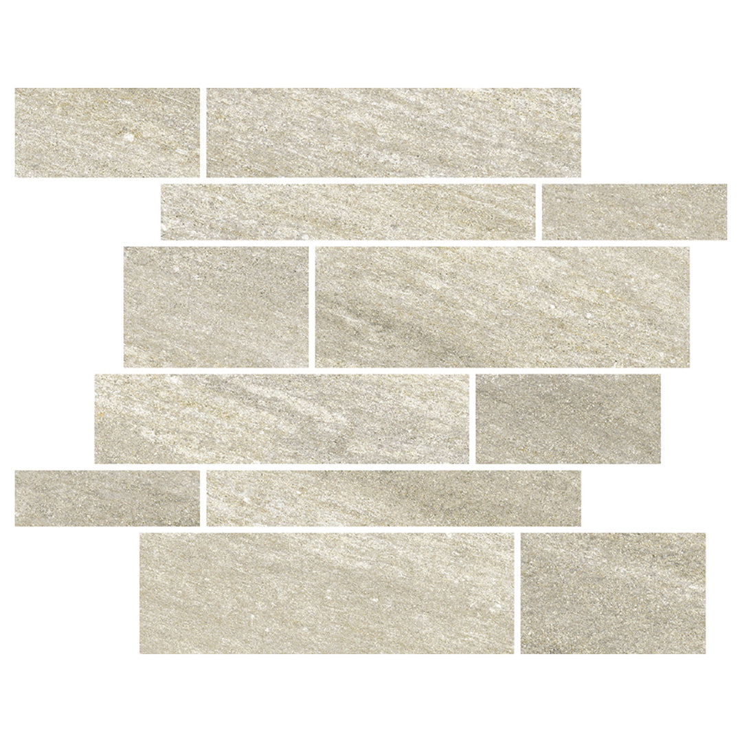 Del Conca USA 12" x 12" Quartzite Glazed Porcelain Muretto Mosaic