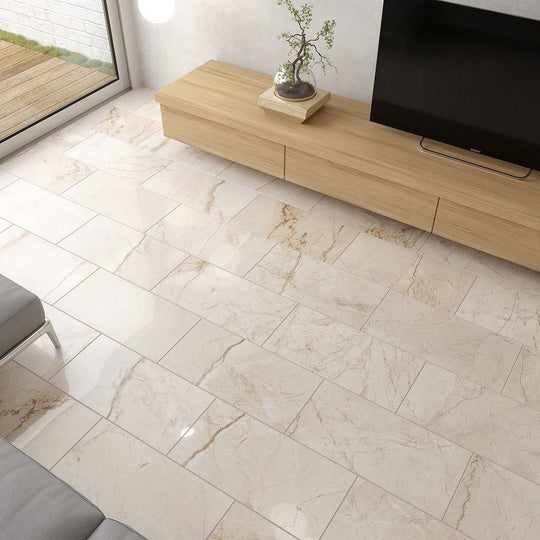 Floors 2000 Quest Polished 12-x-24-Ivory