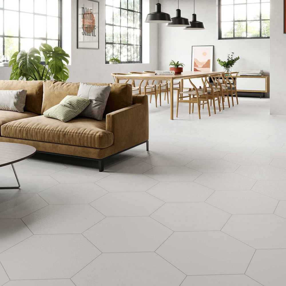 Tesoro-19-x-22-Argos-Pressed-Textured-Hexagon-Porcelain-Tile-White