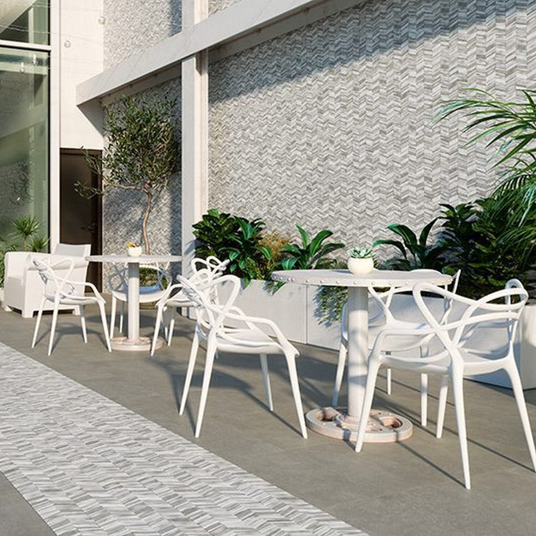 Tesoro-17-x-17-Chevron-Pressed-3D-Pocelain-Tile-White